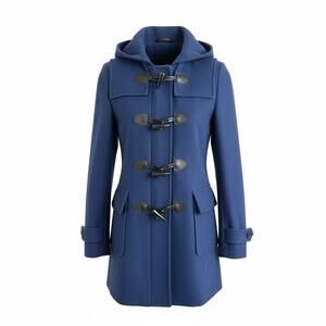 Michael Kors Women's Wool Blend Duffle Coat Navy Size PXS Toggle Button Winter
